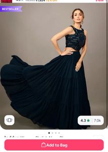 NEW INDDUS Stunning Navy Blue Lehenga Set