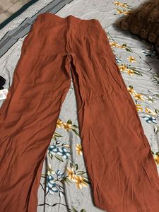Stylish Wide-Legged Terracotta Pants