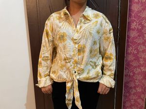 Flowy Floral Tie-Front Shirt