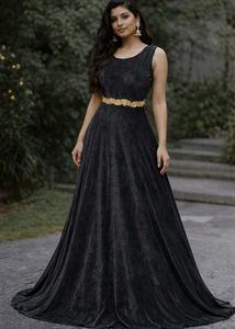 Elegant Dark Grey Gown
