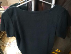 Chic Square Neck Black Top