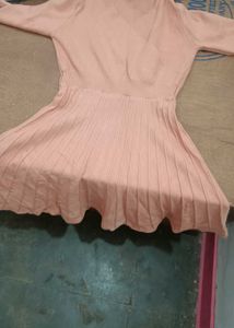 Peach Wrap Knit Top