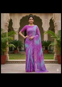 Elegant pink Ombre Saree