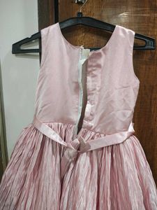 Elegant Pink Pleated Gown 8-10 year