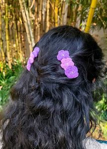 Crocheted Mini Hat Hair Clip