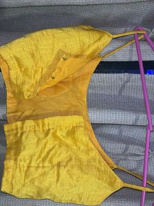 Vibrant Yellow Silk Blouse
