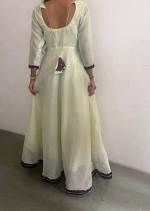 Customized Elegant pista Anarkali Gown