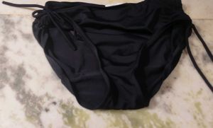 Black Tie-Side Bikini Bottom