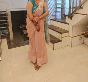 Kanjeevaram SareeAmazing 😍 Pink &amp; Green Saree B