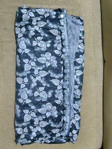 New Grey Black Saree with Blouse