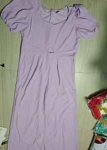 Lavender Puff Sleeve Cutout Jumpsuit