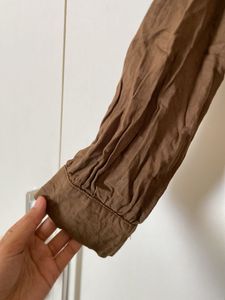 Brown Collared Jumpsuit