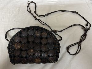 Unique Coconut Shell &amp; Bead Clutch