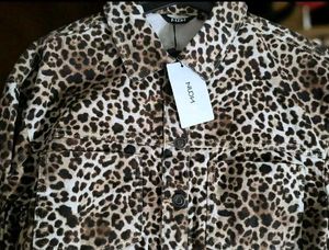Leopard Print Cropped Jacket