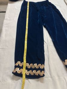 Premium Velvet Suit Set with Embroidery Sequence