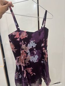 Floral Print Chiffon Dress