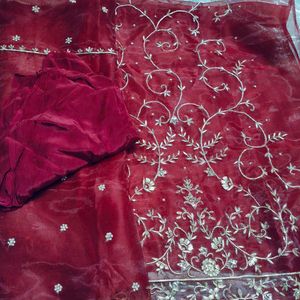 Elegant party wear unstiched suit, dress material
