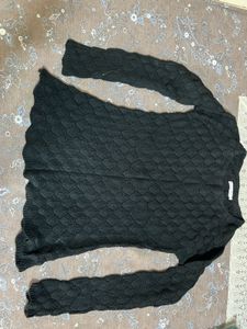 Black Knit Sweater full new without tag