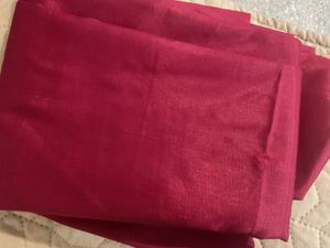 Vibrant Pink art silk blouse piece