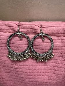 Silver Jhumka Earrings(set of 2)