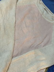 Pink &amp; Cream Knit Pullover