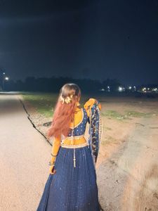 Elegant Navy Blue Lehenga Choli