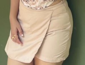 Stylish Beige Skort