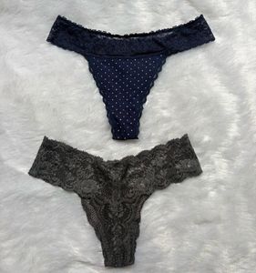 Used Lace Thong Panties Set