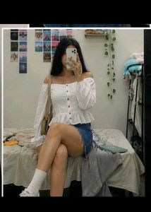 asymmetrical denim skirt
