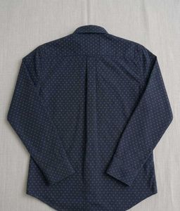Men's Navy Printed Full Sleeve Shirt