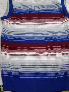 Striped Sleeveless Sweater