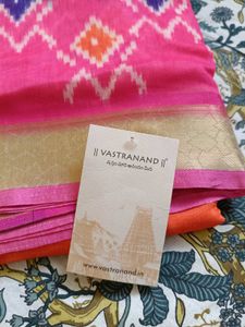 Vibrant Ikkat Print Saree with Paithani Pallu