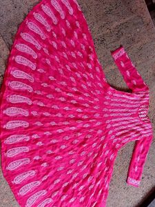56 Kali Original Chikankari Flayer Kurti With Inne