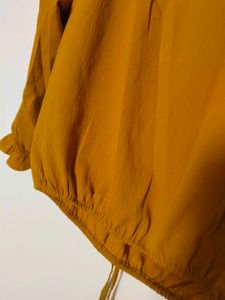 Mustard Off-Shoulder Blouse