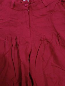W Red palazzo Trousers