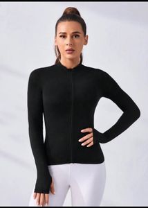 Black thumb hole sports jacket