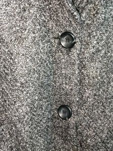 Stylish Gray Textured Coat Long