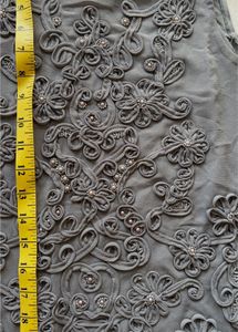Embroidered Grey Sleeveless tunic