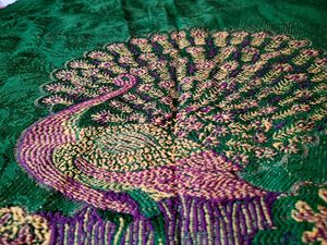 Vibrant Green Floral Kurta Set with Dupatta