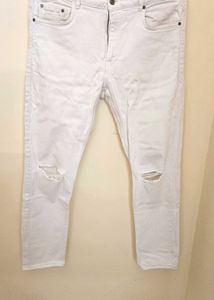 Ripped White Jeans