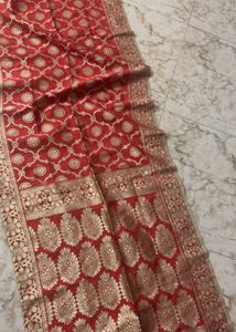 Yellow Kurta Set with Red Design Dupatta and pant