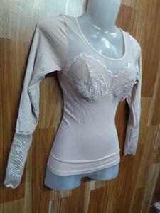 Elegant Lace Detail Long Sleeve Top