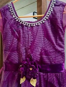 Elegant Purple Party Gown for Girls