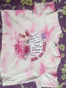 Y2K Pink Tie-Dye Graphic Tee