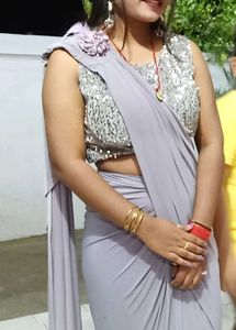 Elegant Grey Saree