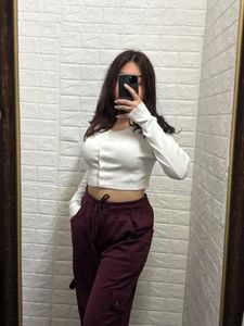 Maroon Cargo Sweatpants