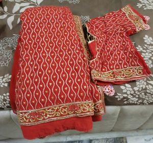 Red &amp; Gold Sari