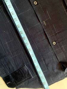 Men's Blue Checkered Shirt Pant Set