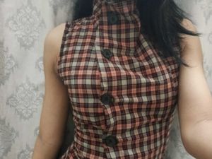 cute handmade Plaid Top!🍞🍓