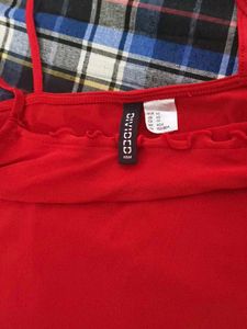 H&amp;M Red mesh bodycon